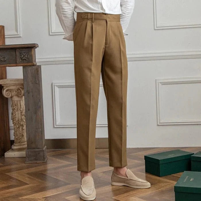 Marcelo Tailored pleat trousers for men
