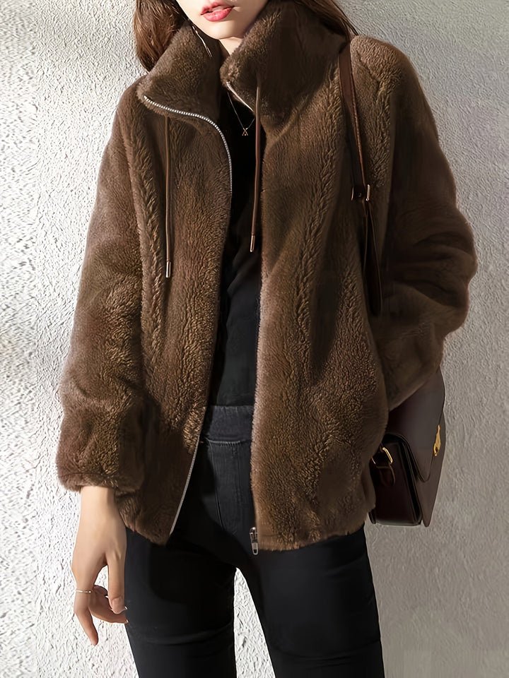 MALIAH | TEDDY JACKET WITH ZIPPER