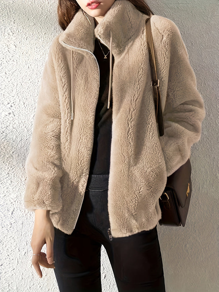 MALIAH | TEDDY JACKET WITH ZIPPER