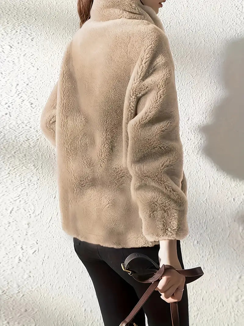 MALIAH | TEDDY JACKET WITH ZIPPER