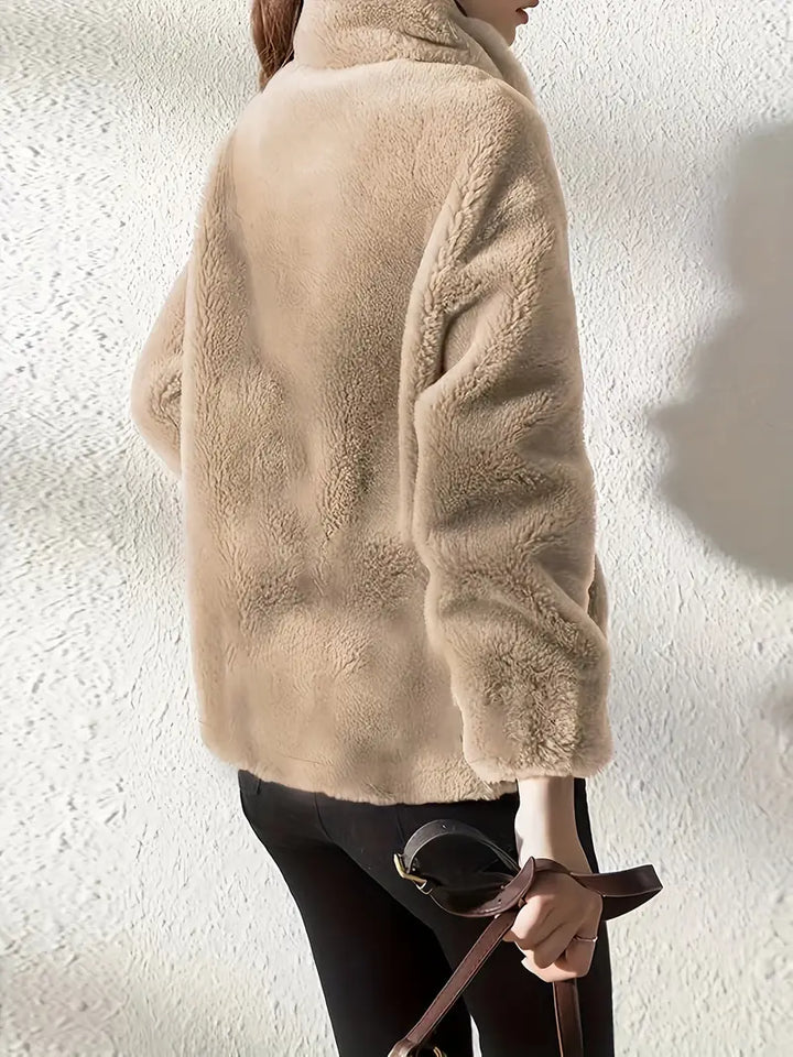 MALIAH | TEDDY JACKET WITH ZIPPER