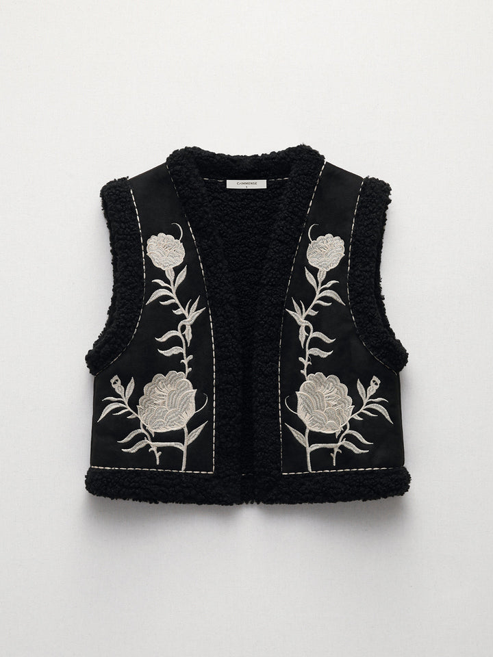 Gianna Embroidered Floral Vest