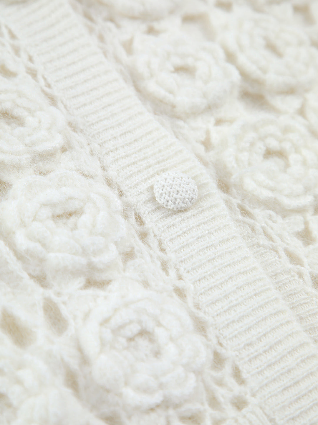 Astrid Wool Blend Crochet Knit Vest