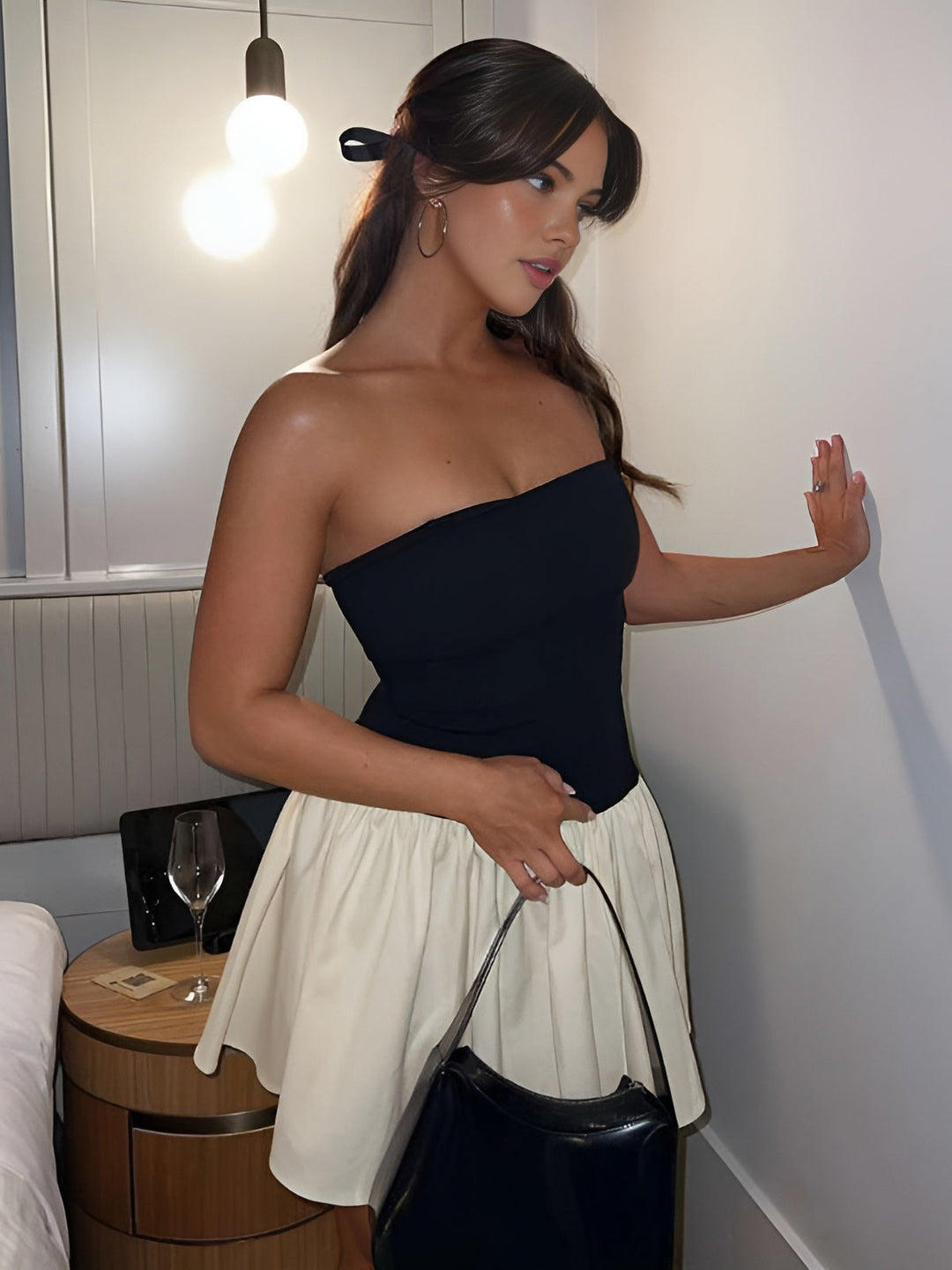 Regina Bustier Backless Short Dress