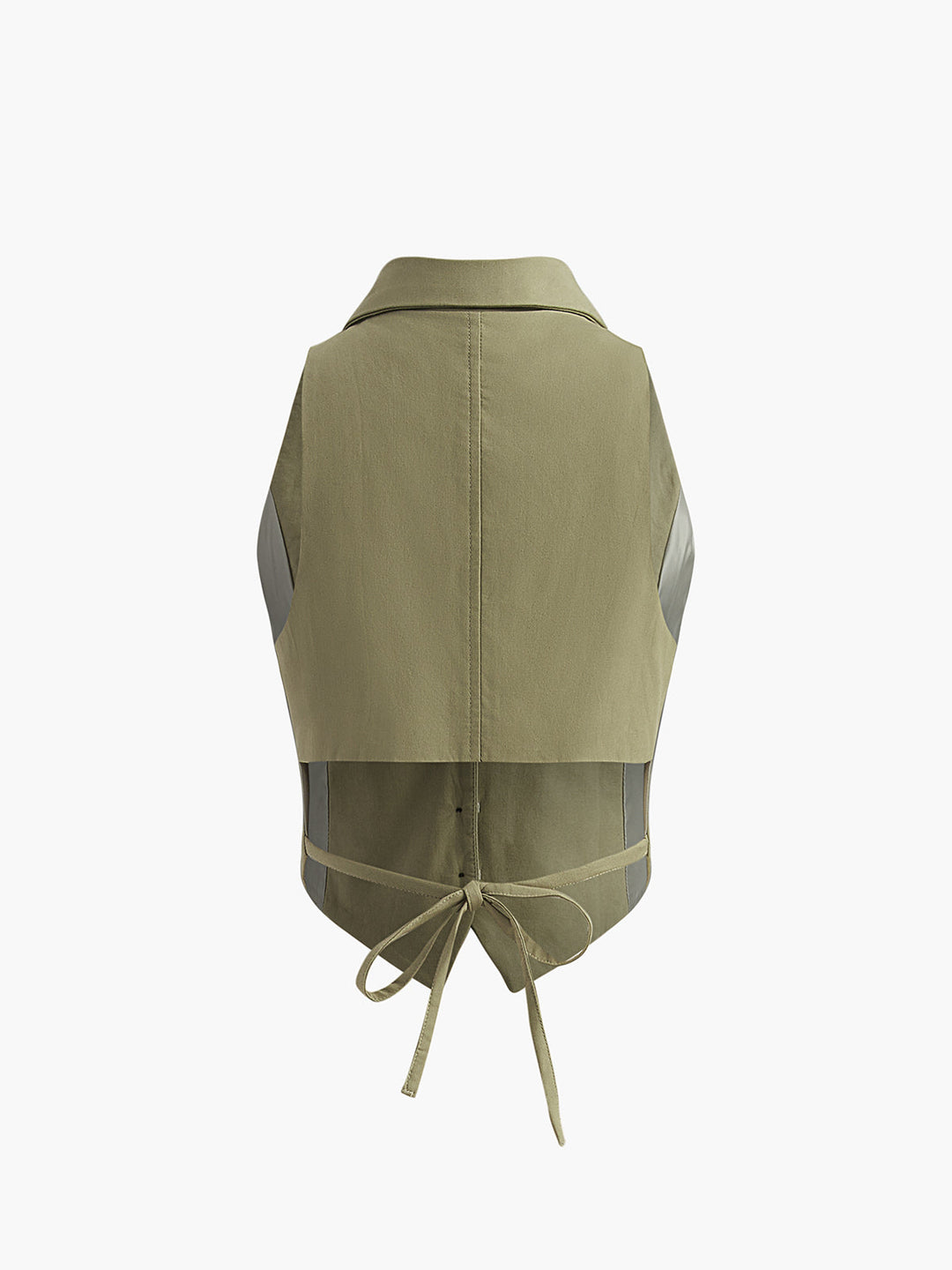 Leila Suit Buttoned Tie-Back Tank Top
