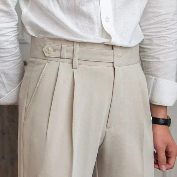 Marcelo Tailored pleat trousers for men