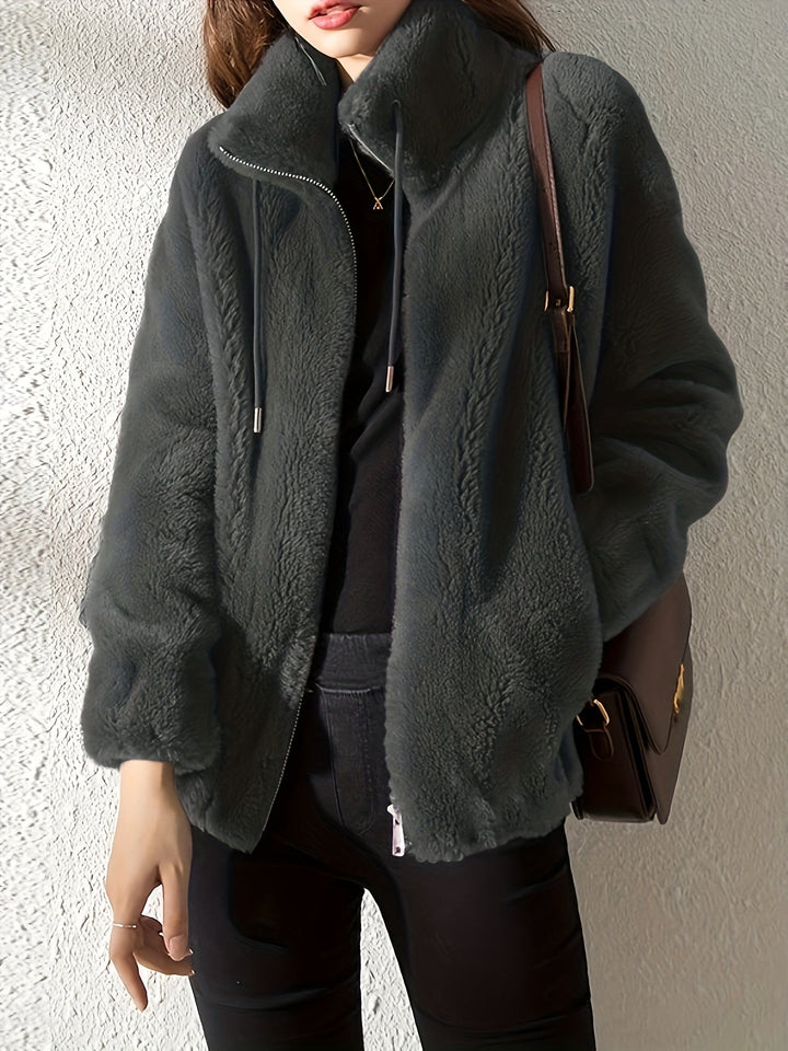 MALIAH | TEDDY JACKET WITH ZIPPER