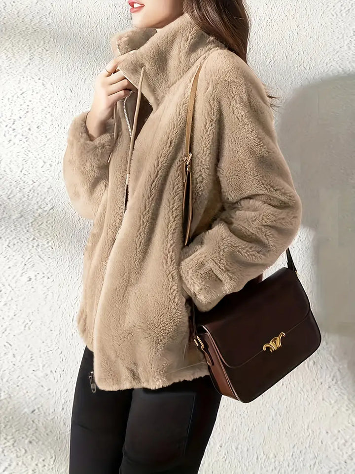 MALIAH | TEDDY JACKET WITH ZIPPER