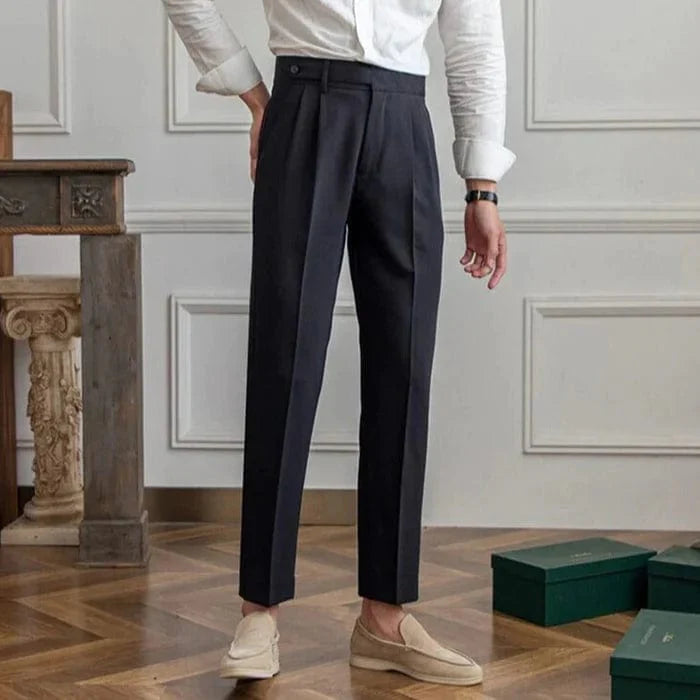 Marcelo Tailored pleat trousers for men
