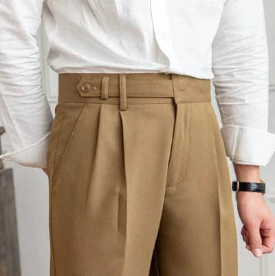 Marcelo Tailored pleat trousers for men