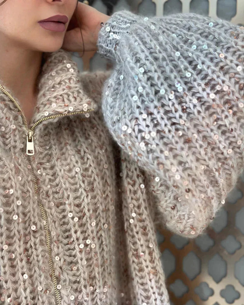 Celine - The elegant, glittering silk cardigan sweater