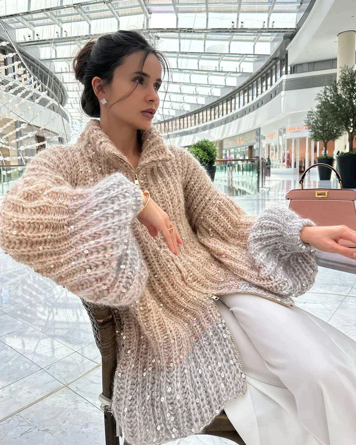 Celine - The elegant, glittering silk cardigan sweater
