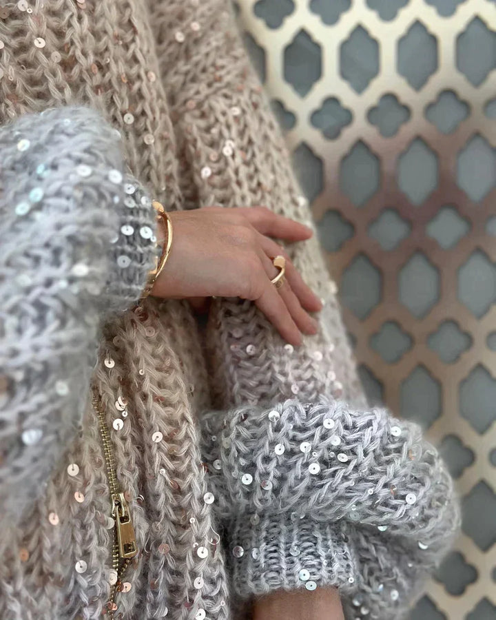 Celine - The elegant, glittering silk cardigan sweater